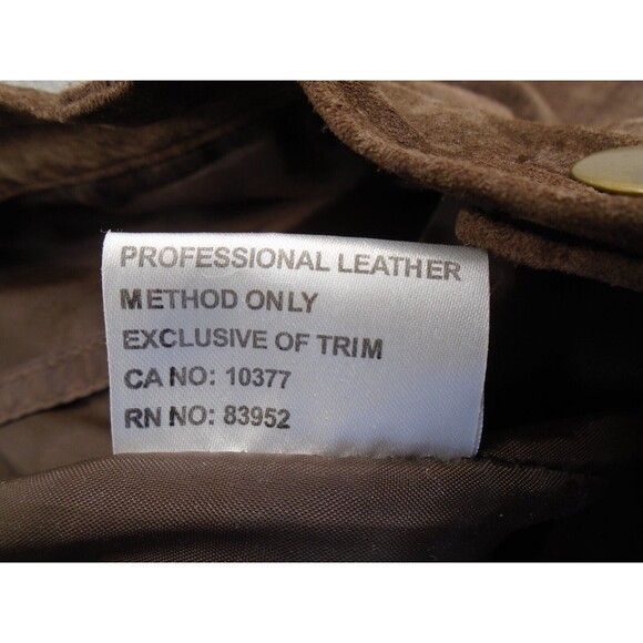 MARGARET GODFREY Suede Style 100% Leather Pants Women's 32" Waist Brown Western - Picture 15 of 16